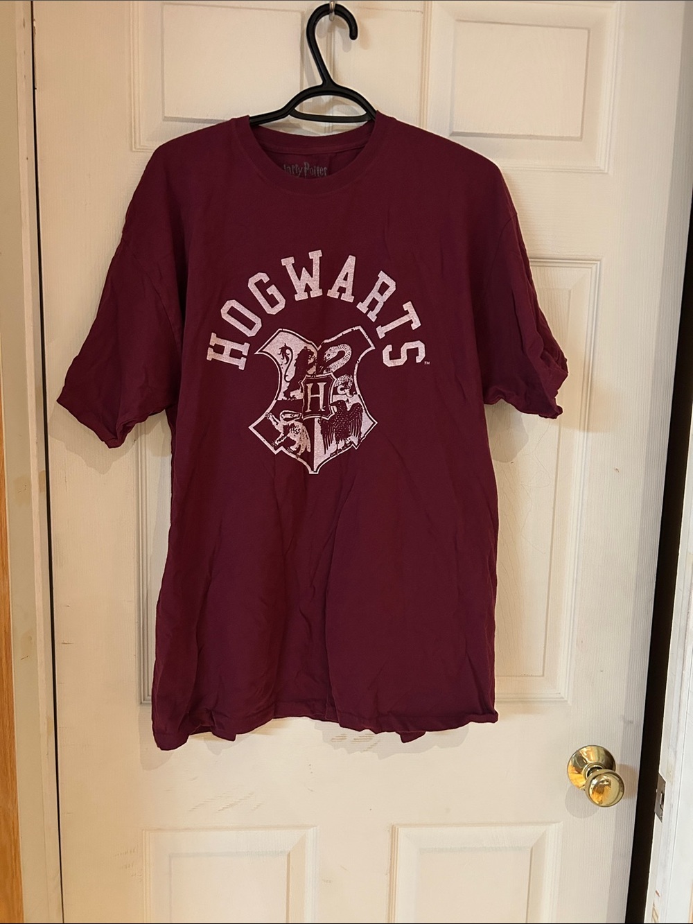 Unisex Hogwarts Maroon Short Sleeve Tee Size XL